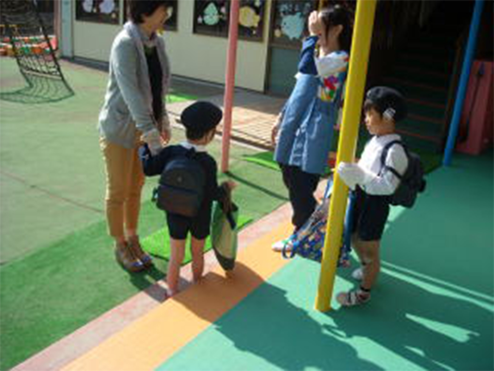 写真：登園